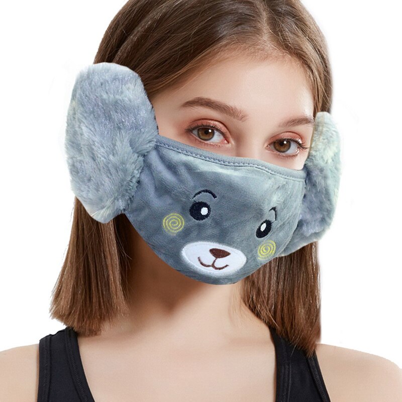 Winter kinderen oorkappen masker fluweel cartoon jongens meisjes oorkap masker student warme oorkap wikkelband oorwarmer oorlapje voor buiten: Gary
