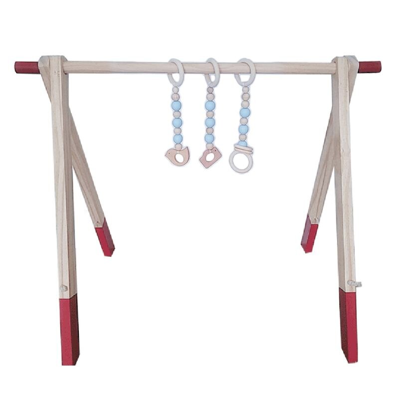 OOTDTY 1Set Nordic Cartoon Baby Wooden Gym Fitness Frame Rack Hanging Pendant Toys Kit Toddler Infant Room Decorations: A