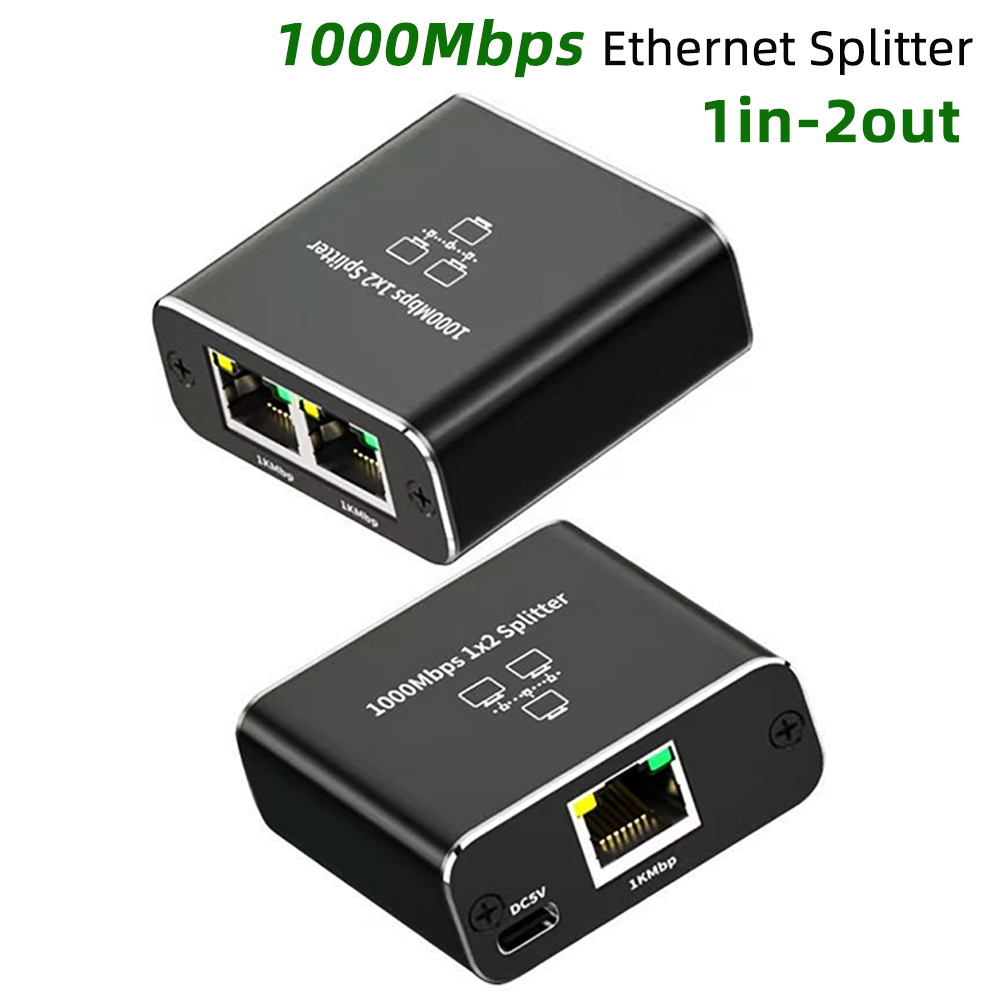 100/1000 Mbit/s Ethernet-Netzwerk-Splitter 1 bis 2/4 RJ45-Verteiler Internet-Verteiler-Hub für Router Computer Digitale Fernseher: verrotten