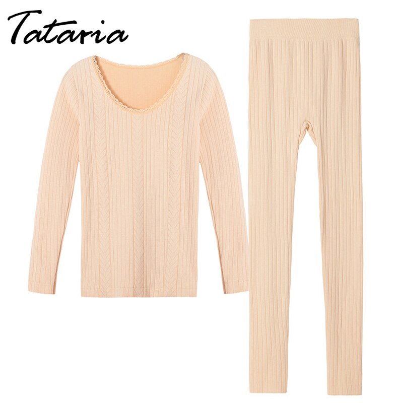 Tataria 2 stykke sæt kvinders vinter varm dragt til kvinder vinter termisk undertøj sæt kvinder vinter lang johns termisk tøj