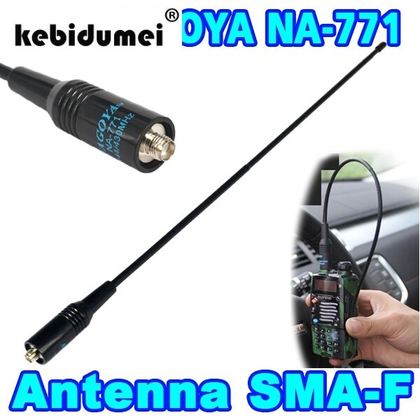 Antenne Flexible double large bande SMA femelle, Radio bidirectionnelle, NA771 NA-771 VHF/UHF SMA-F/144 MHz pour Kenwood BAOFENG 430 UV-5R