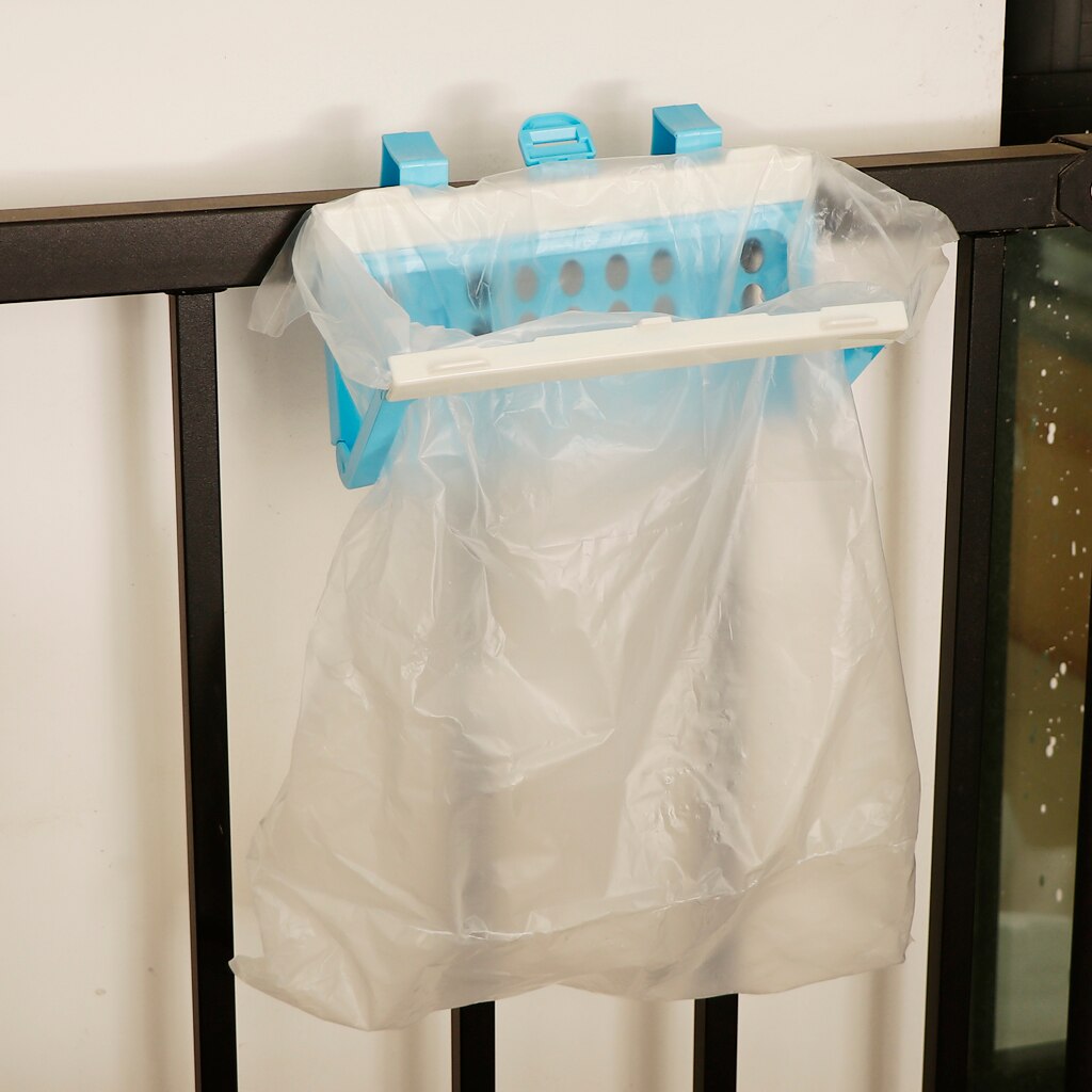 Plastic Trash Rack Portable Hanging Organizer Trash Bag Holder