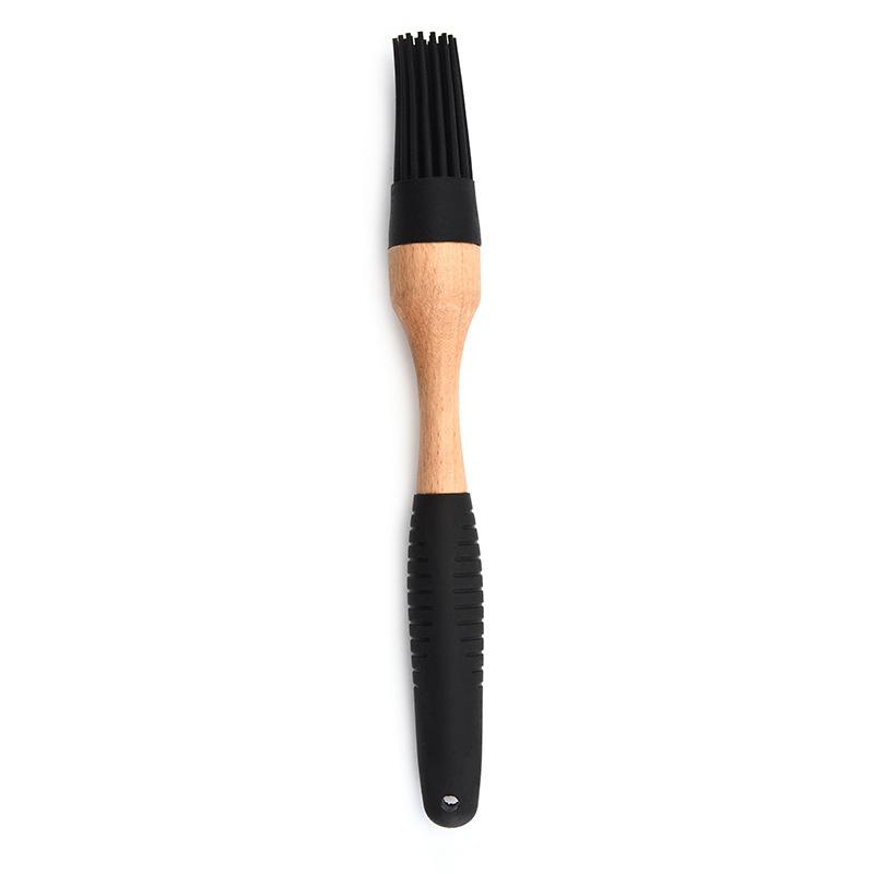 Silicone Wood Turner Spatula Brush Scraper Pasta Gloves Egg Beater Kitchen Accessories Baking Cooking Tools Kitchenware Cookware: Little brush