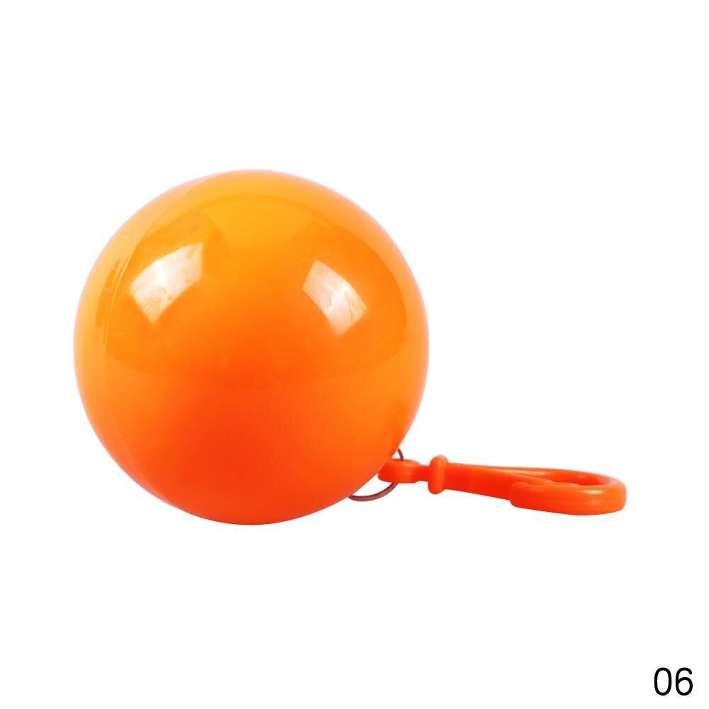 Conveniente portátil lluvia Ponchos bola para adultos desechable Extra gruesa emergencia impermeable Poncho colorido con gancho: Orange