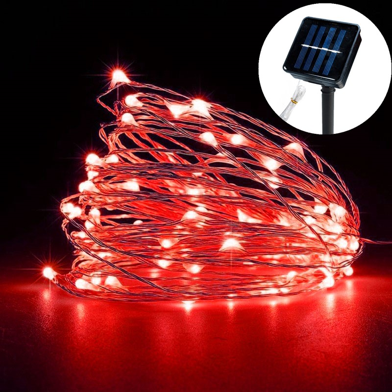 Led-solcellslampa utomhusträdgårdsljusslinga led-glitter vattentät lampa för julgransfest: Gul / 0.5w