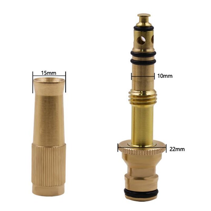 Adjustable Twist Hose Nozzle Brass Garden Sprinkler Nozzle Water Spray Hose Nozzle for Car Wash Garden Irrigation