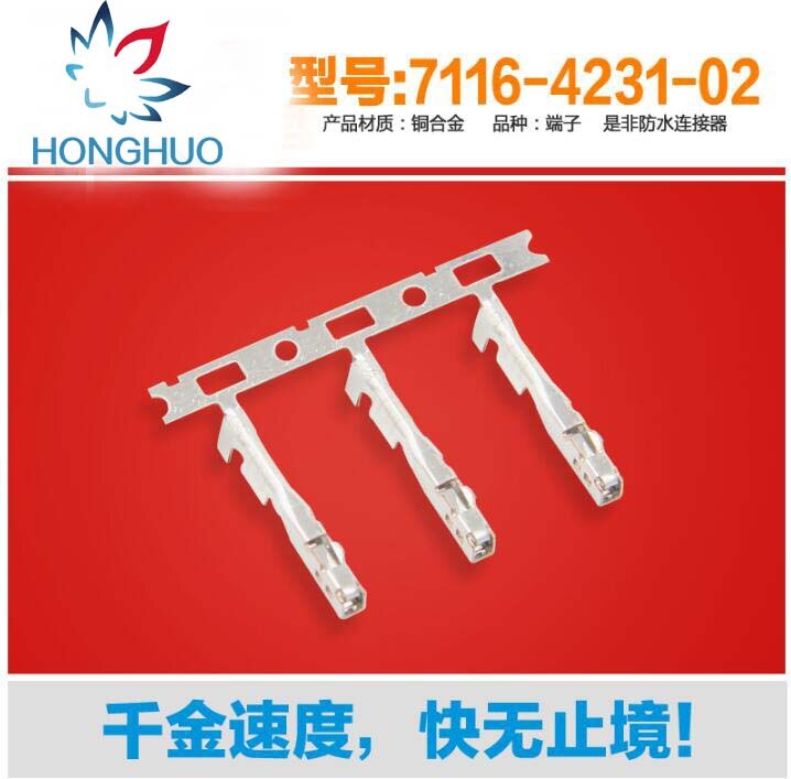 original parts 50sets 7116-4231-02 terminal Fit For 0.3 To 0.5 mm2 Wire Cable