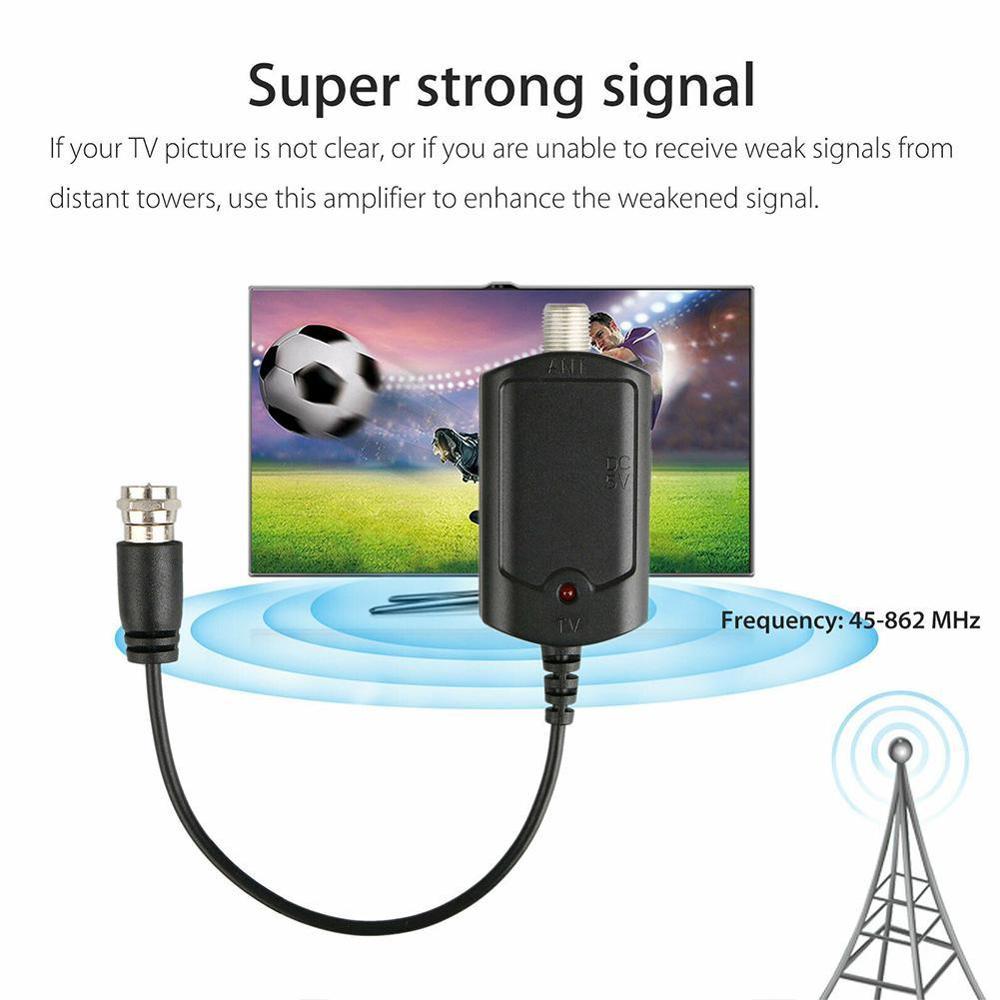 1Pc Hdtv Antenne Versterker Signaal Booster Tv Hoge Kanaal Uhf Gain Boost Vhf Indoor B8M5