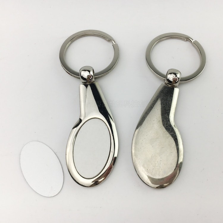 20pcs/lots Blank Metal Key Rings Key Chian DIY Printing Sublimation Ink Transfer paper Print