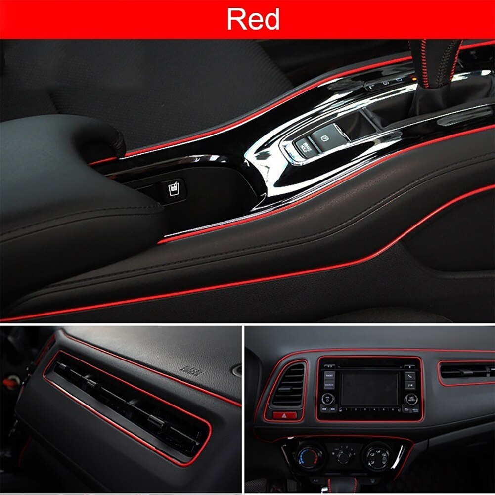 5m doe-het-zelf strips auto interieur lijst deurlijn ventilatiepaneel styling tape decoratie auto deur beschermer strip bescherming rand strips sticker
