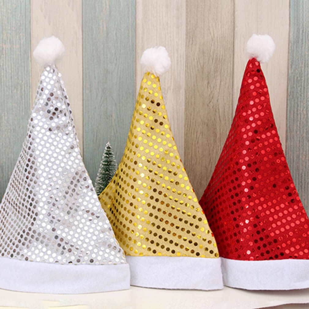 Kerstversiering Doek Party Prestaties Levert Kleine Volwassen Ornament Pailletten Kerst Hoed