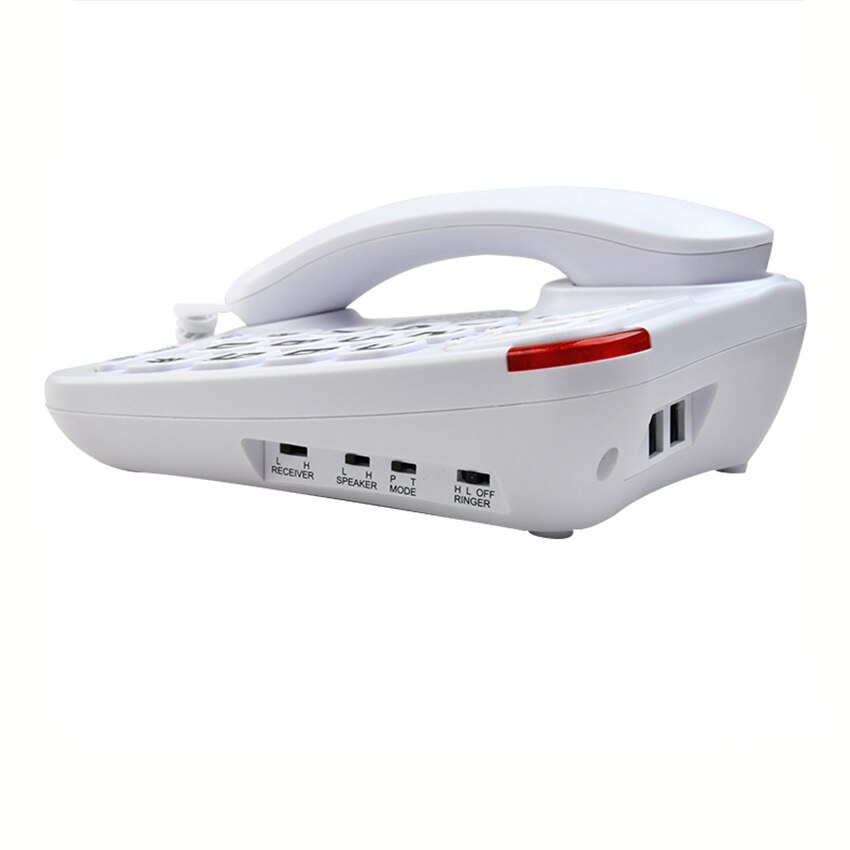 Amplified Dual Line Corded Desk Telephone with Large Easy to Read Buttons and Extra Loud Ringer, Phone Number Storage, SOS