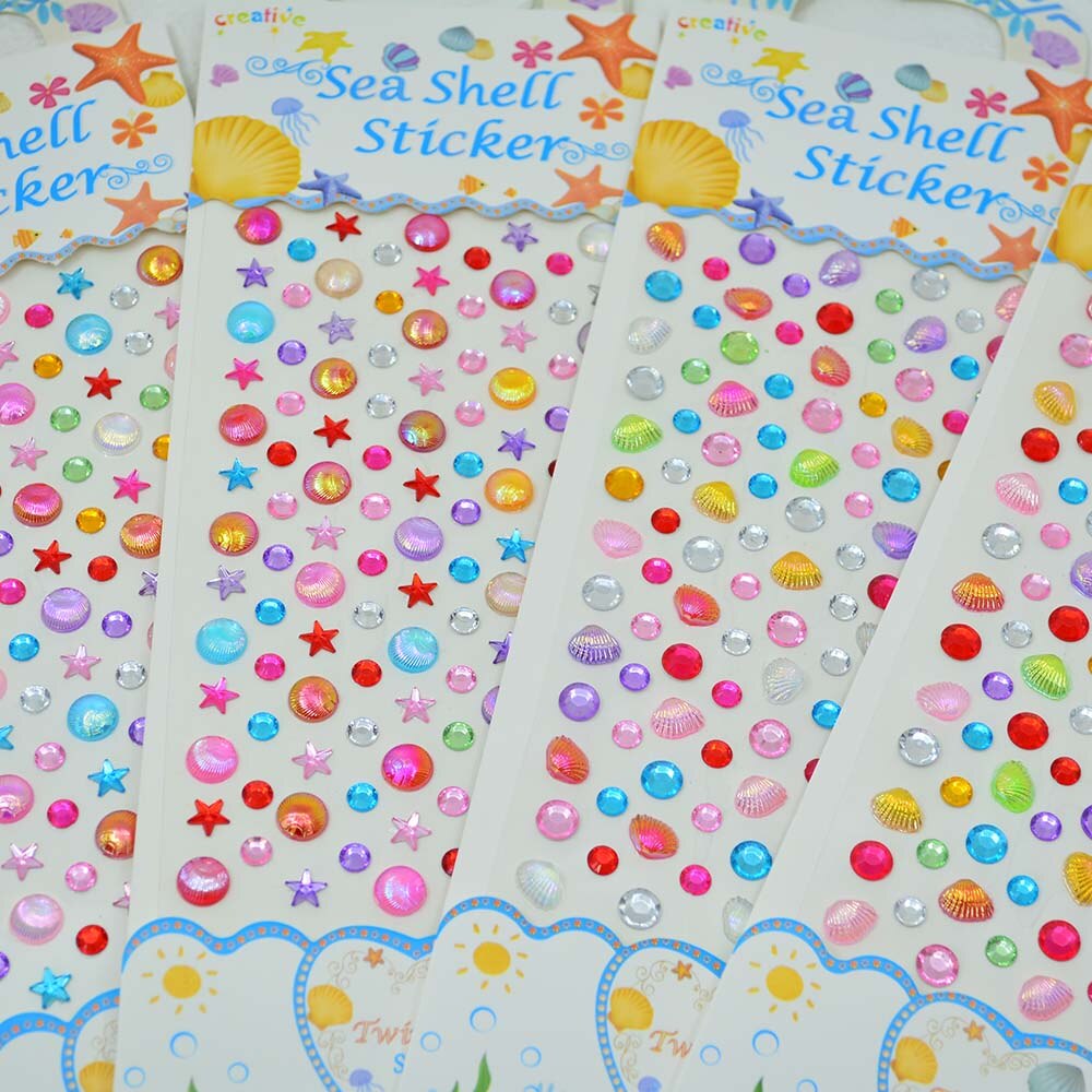 Allerlei kleuren sea shell stickers voor Decorating de album card making DIY scrapbooking briefpapier