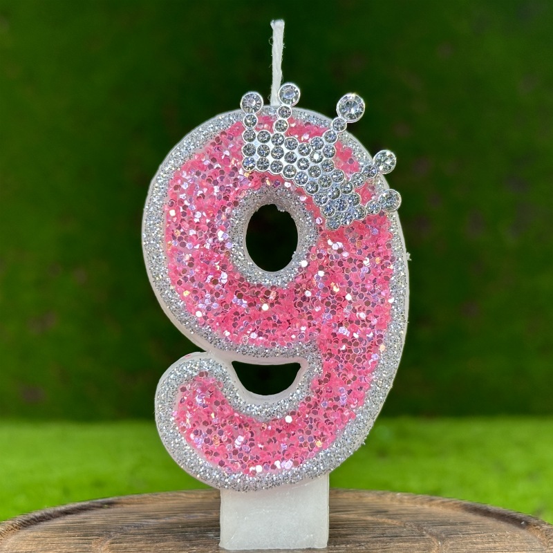 Bougie rose numéro 0 1 2 3 4 5 6789, fournitures de fête d'anniversaire pour filles, bougies décoratives pour Salons de beauté, bougie de 4 ans: Bleu profond