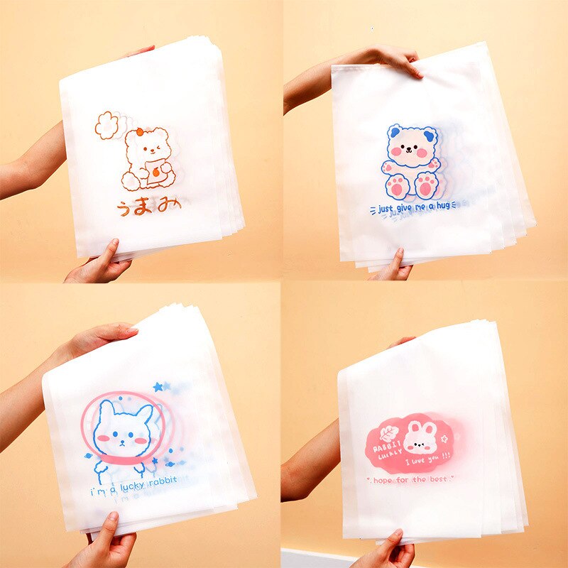 10pcs/set Packaging Bag Travel Clothing Storage Bag Underwear Cute Storage Bag Clothes Shoes Sub-packaging Waterproof Seal Bag