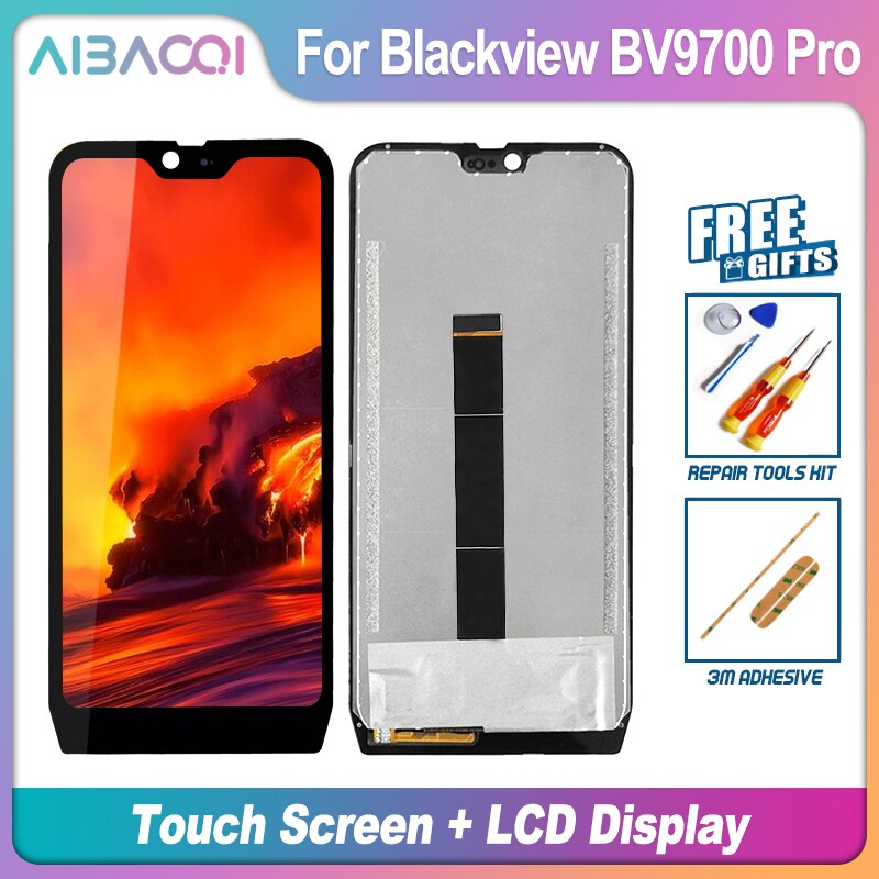 Original 5.84 Inch Touch Screen+2280x1080 LCD Display+Frame Assembly Replacement For Blackview BV9700 Pro Android 9.0