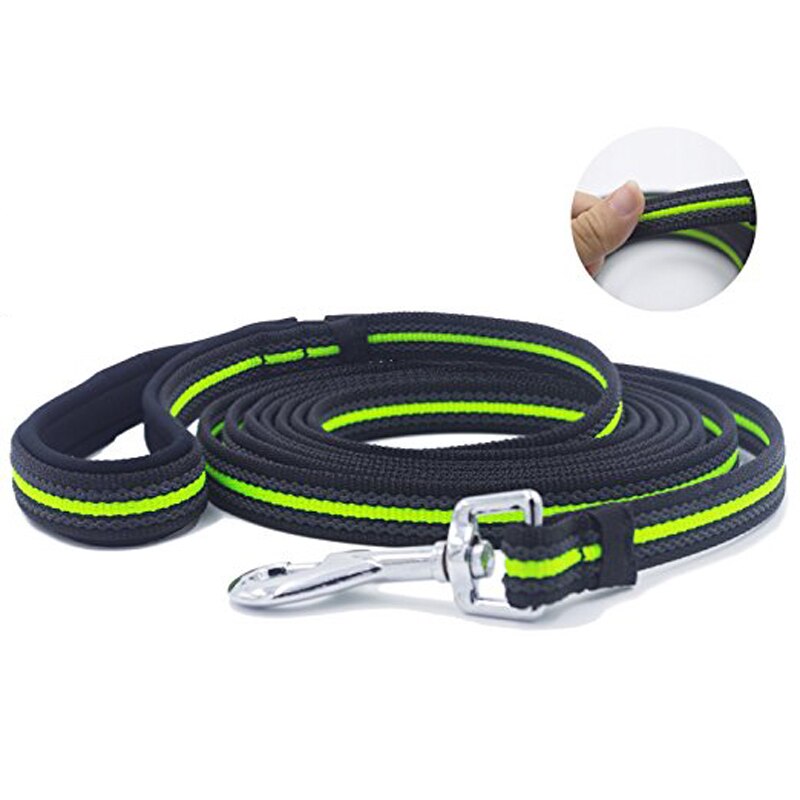 Cão durável especial trelas 1.8m a 15m cão tracking/trela de chumbo de treinamento com alça acolchoada design antiderrapante para todos os cães: green / 5M
