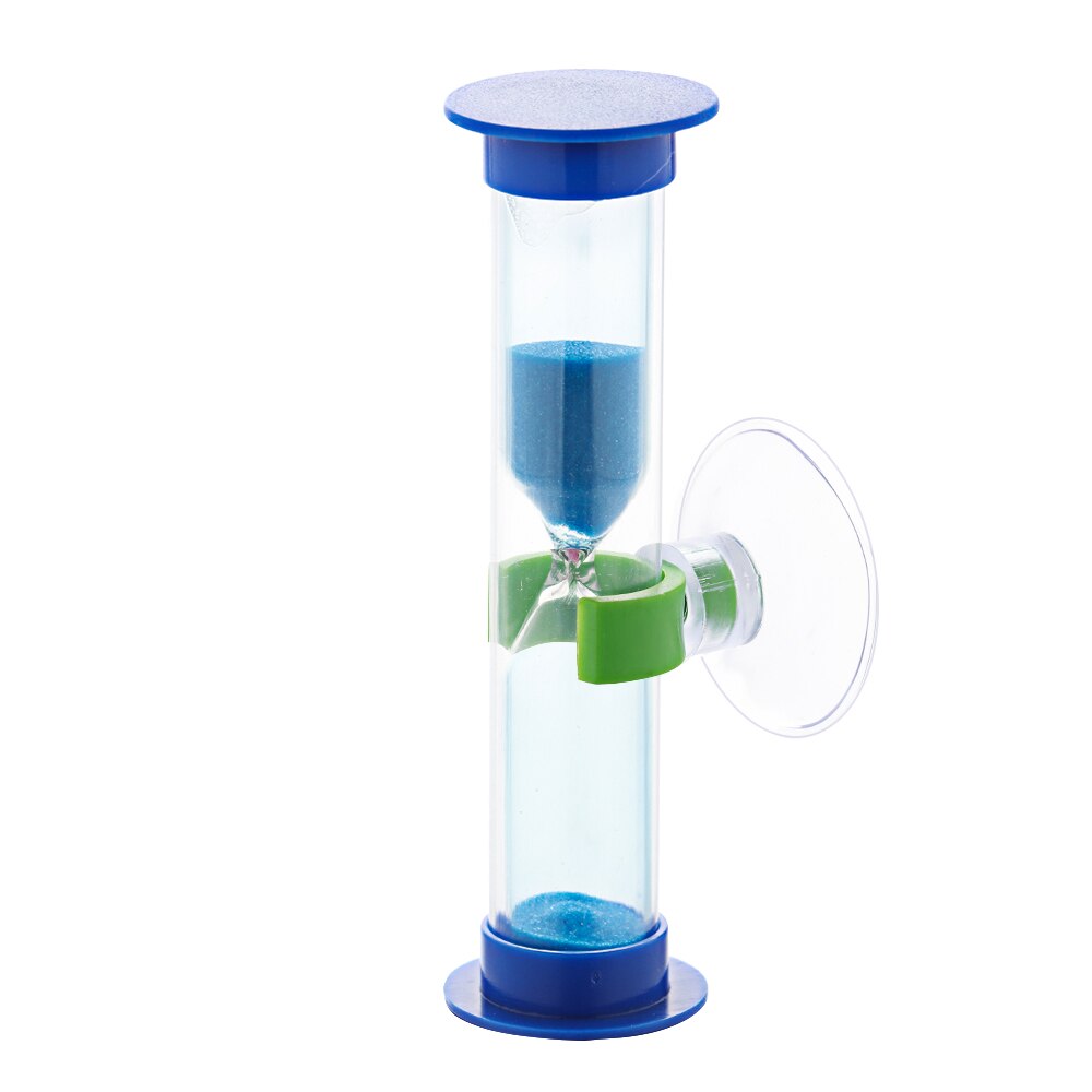 Minuterie de douche pour enfant, 3 minutes, ventouse colorée, sablier, horloge de sable, minuterie de douche, brossage des dents, minuterie de jeu: blue