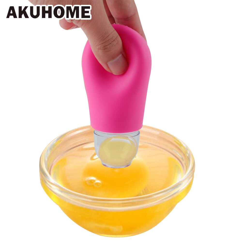 1PC Premium Suction Egg Yolk Silicone Egg Separator Egg White and Yolk Separator AKUHOME Egg separator for kitchen tool