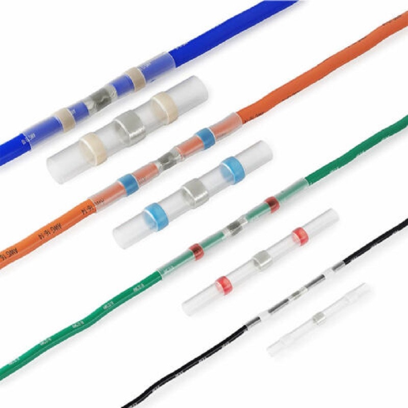 Solder Seal Wire Connectors - Heat Shrink Solder Butt Connectors - Solder Connector Kit - Automotive Marine Insulated