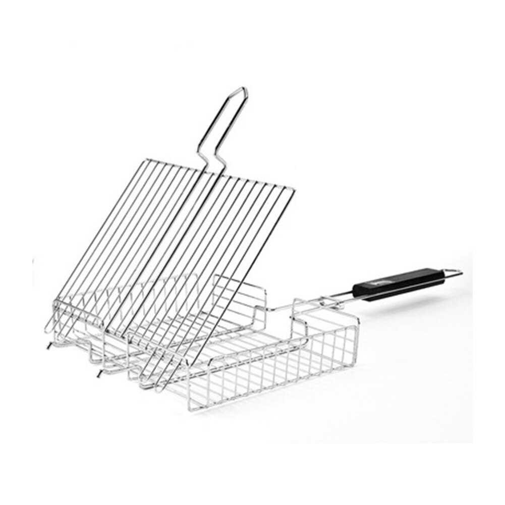 BBQ Grill Barbecue Accessories Tools For Home Park Iron Grilling Basket Portable Stainless Steel BBQ Grill Folding BBQ Grill: Barbecue Basket