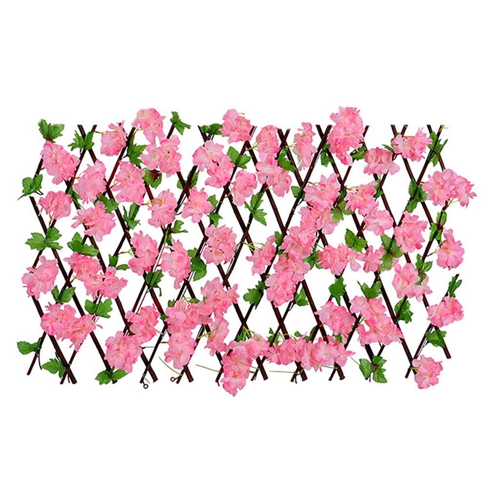 Valla retráctil telescópica de madera para decoración de jardín, decoración de hojas de flores, telescópica, retráctil: 2