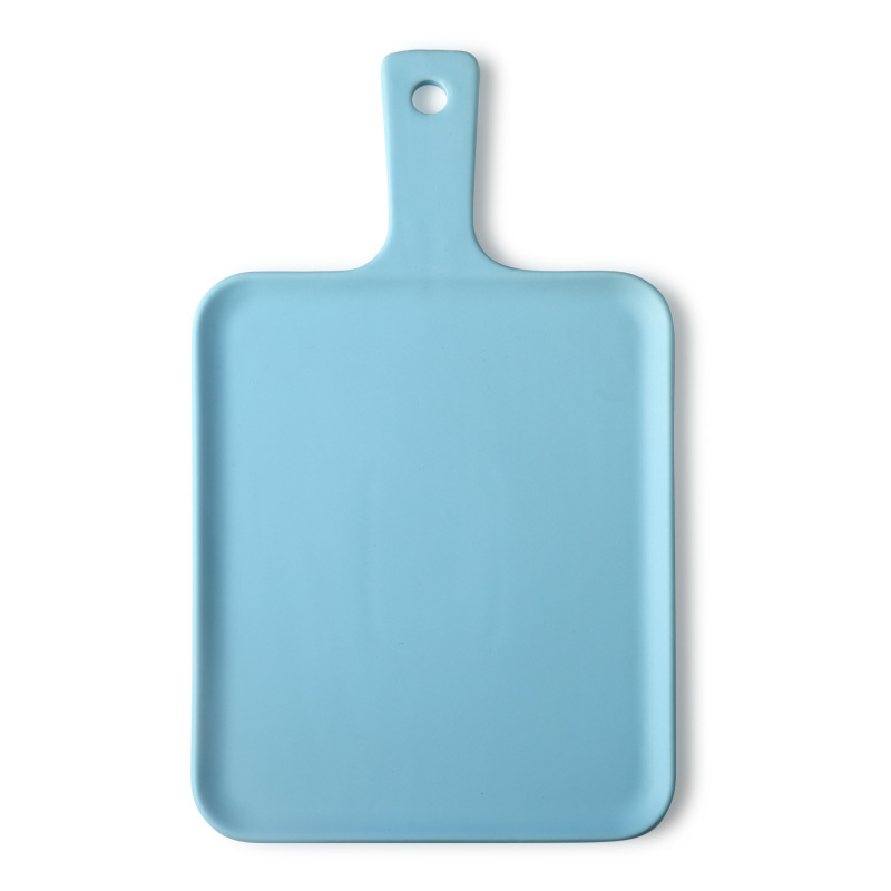 Nordic Solid Matte Rectangle Ceramic Plate Bone China Dinner Plate Heat Resistant Backing Plate Flat Steak Fruit Salad Tray