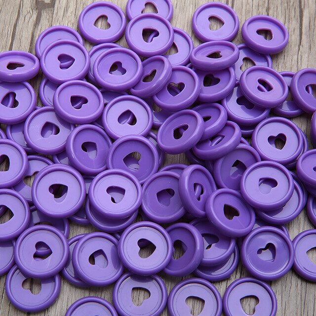 12PCS 23MM Notebook Binding Buckle Mushroom Disc Notebook Binding Notepad Plastic Loose-leaf Plastic Disc Buckle Paper Clip Ring: Purple