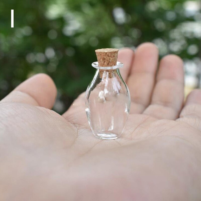 Mini Glass Bottles Cork Stopper Small Empty Glass Bottle With Cork Decorative Wish Glass Jars Wedding Containers Craft: I