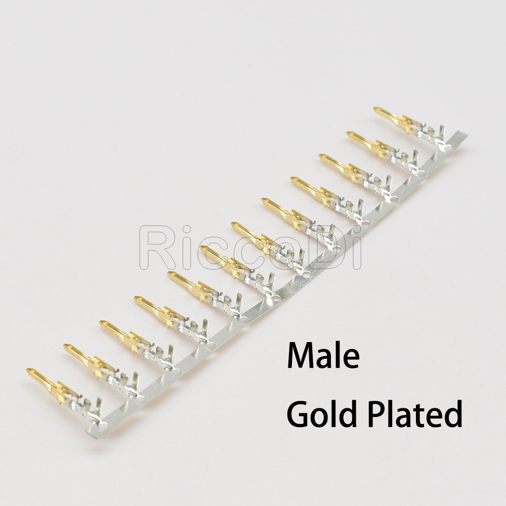 50/100Pcs 5557 5559 Male Female Connector Terminal For ATX EPS PCIE 4.2mm Pitch Plug Terminals Gold Plated Tin Plated: Gold Male Terminal / 100Pcs