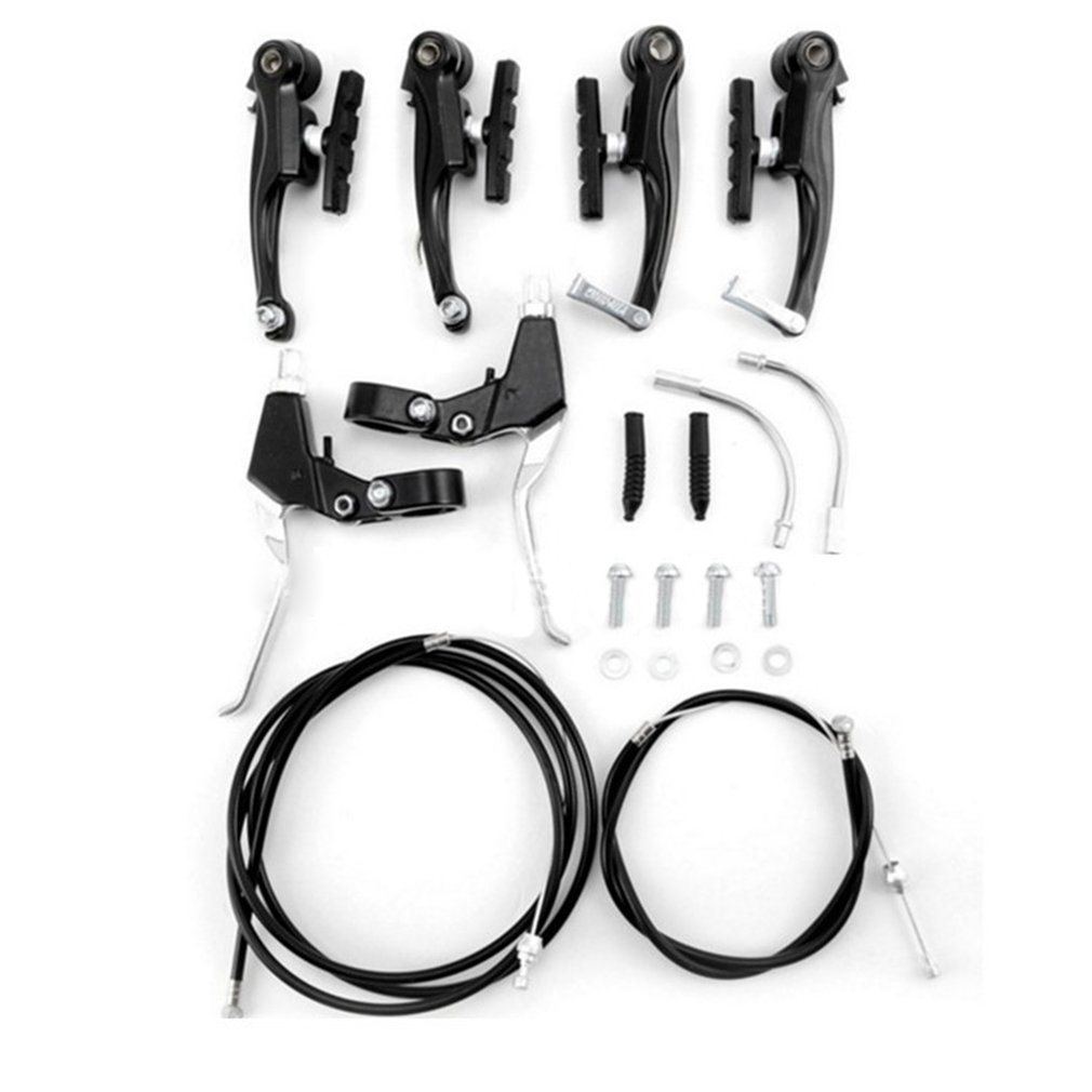 Complete Mtb Alloy Bicycle Mountain Bike V Brake And Lever And Cable (Front + Rear) Set Brake Sensitivity: Black