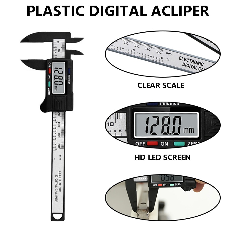 0-150mm Digital Vernier Caliper Inch And Millimeter Conversion Measuring Tool With LCD Electronic Screen