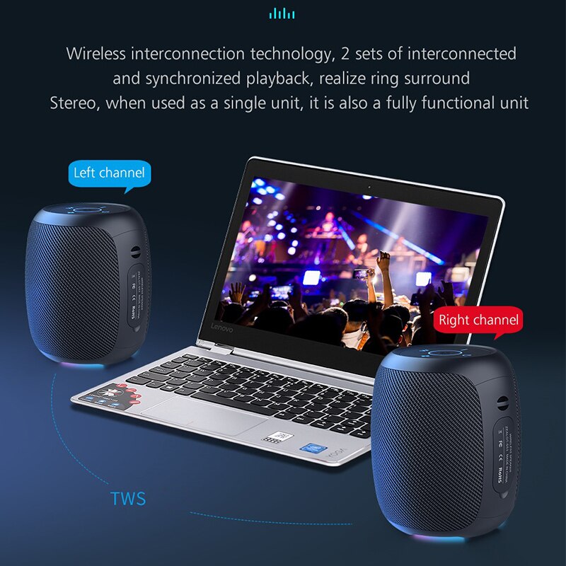 ZEALOT – haut-parleur Bluetooth S53 IPX6 étanche pour téléphone portable, carte TF FM 20w, Super Volume, caisson de basses sans fil