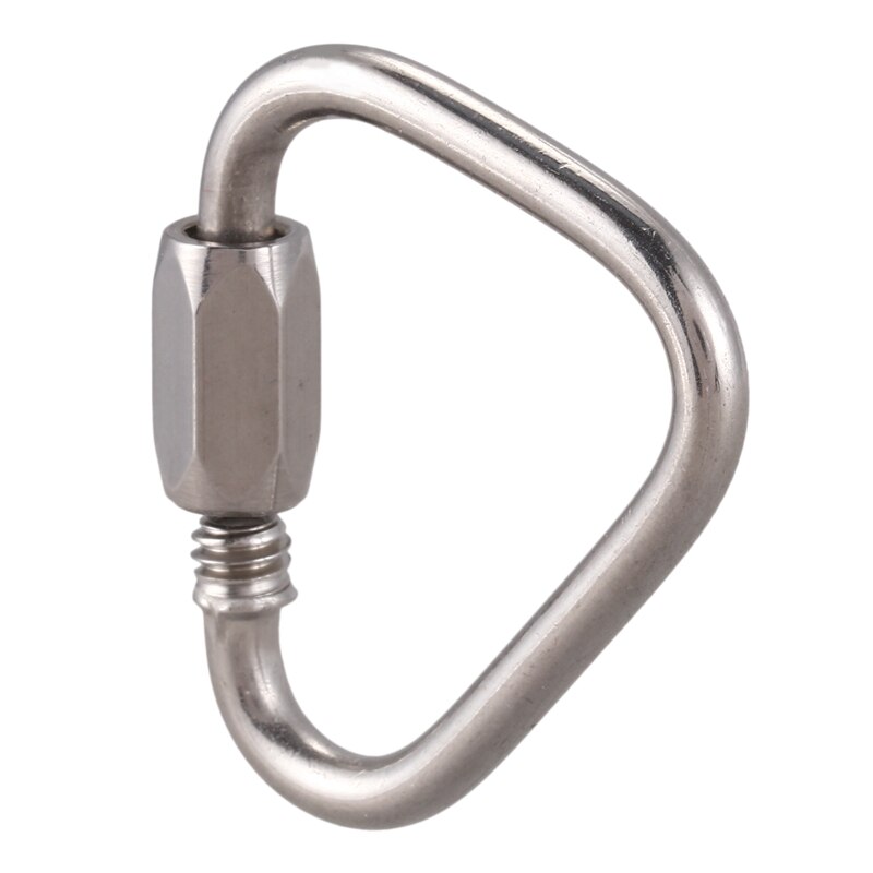 Stainless Steel Screw Gate Rock Lock Climbing Gear Carabiner 3.5MM