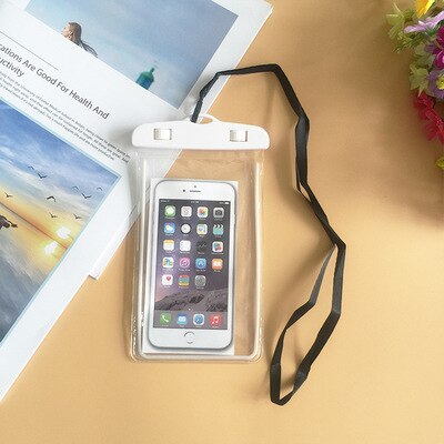 Waterproof Bag Case Universal 6.5 inch Mobile Phone Bag Swim Case Take Photo Under water For iPhone 7 Full Protection Cover Case: FSD-white