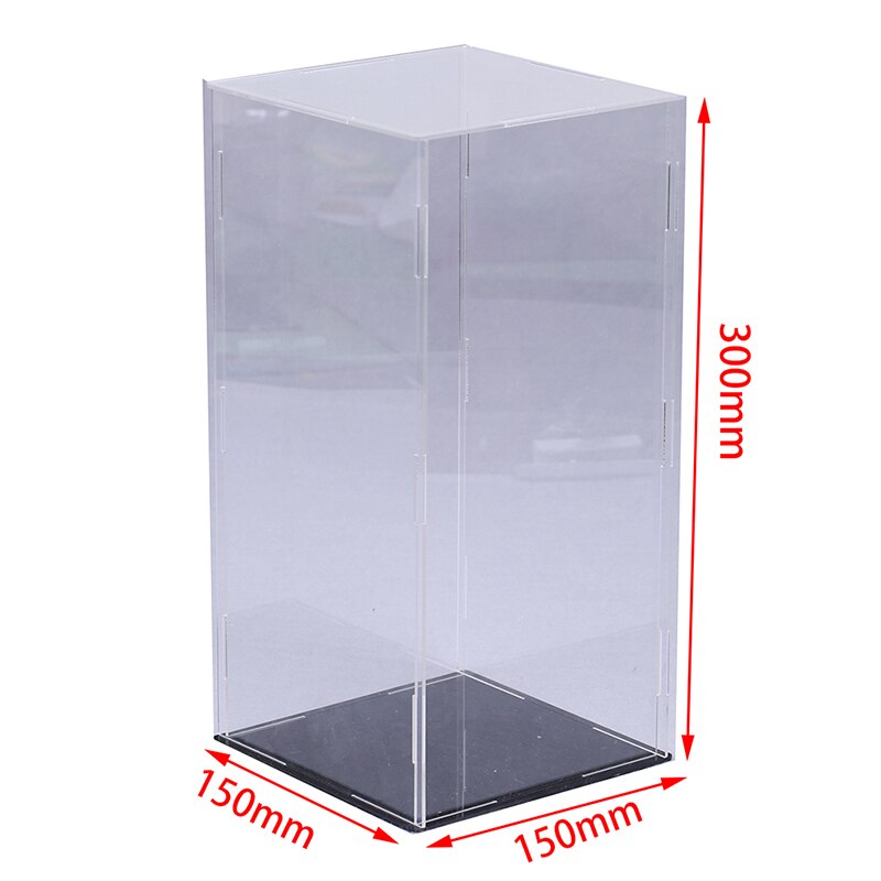 Vitrine acrílica auto-instalação caixa de cubo clara uv à prova de poeira para figuras de ação de basquete: 150x150x300mm