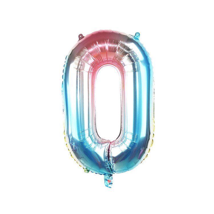 32 Inch Rainbow Gradient Number Balloons Boy Girls First Birthday Party Decorations Kids Adult Wedding Baby Shower Decorations