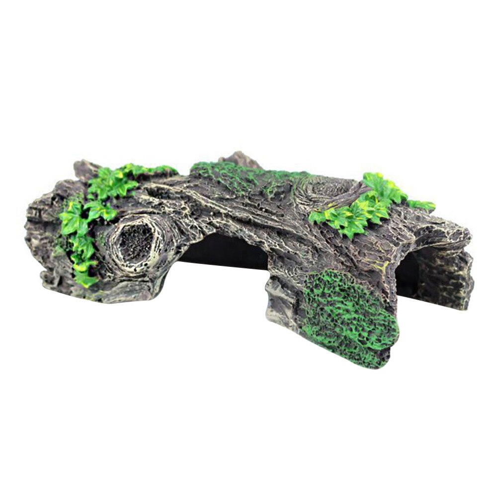 1Pc Niet Giftig Schuilplaatsen Landscaping Ornament Ontsnapping Gat Aquarium Holle Boom Gat Aquarium Voor Thuis: Default Title