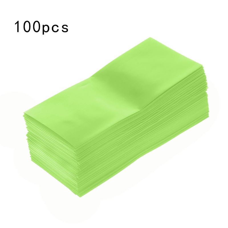 100Pcs/Bag 18650 Lithium Battery Encapsulation Tube PVC Heat Shrink Tubing Wrap Battery Cover Skin Insulation Film 95AD