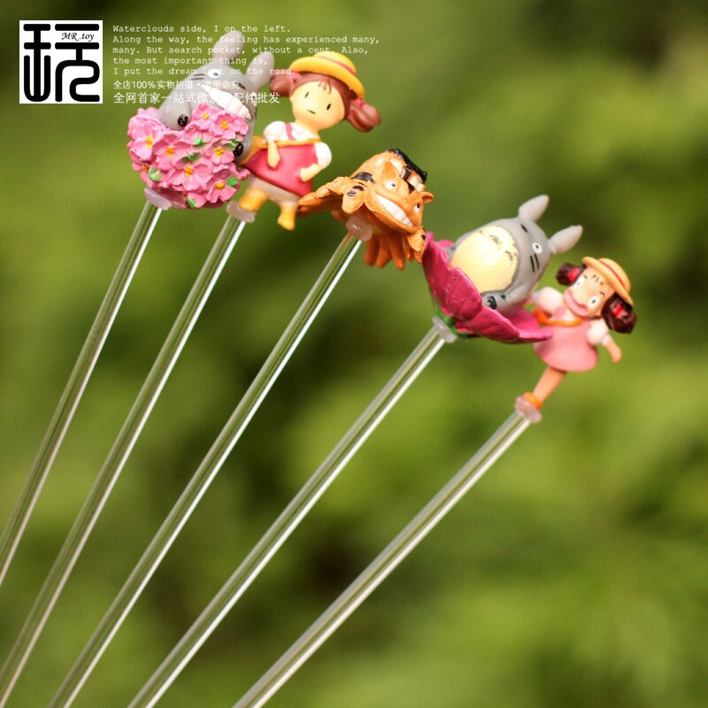 Diy microgreen material Micro garden decoration Fixed bottom bar Floral stick Potted plants accessories 19.5 cm