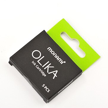 Korean Monami OLIKA Transparent Candy Color Ink Fountain Pen Set 0.38mm Meduim EF Nib School PVC Plastic Sign Pen Ink Cartridge: Olive Ink