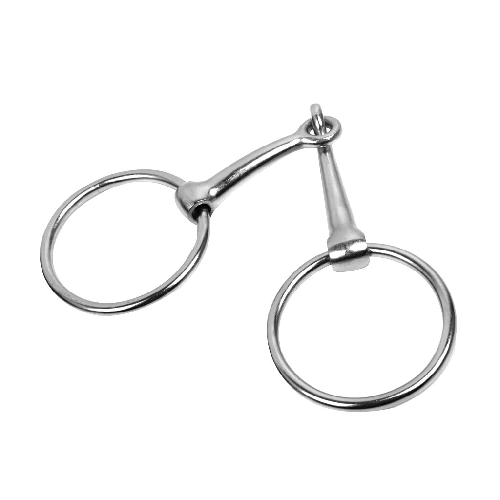 Anello allentato French Link Snaffle Horse Bit bocchino in ferro argento misura attrezzatura da 5 pollici per anello allentato per cavalli