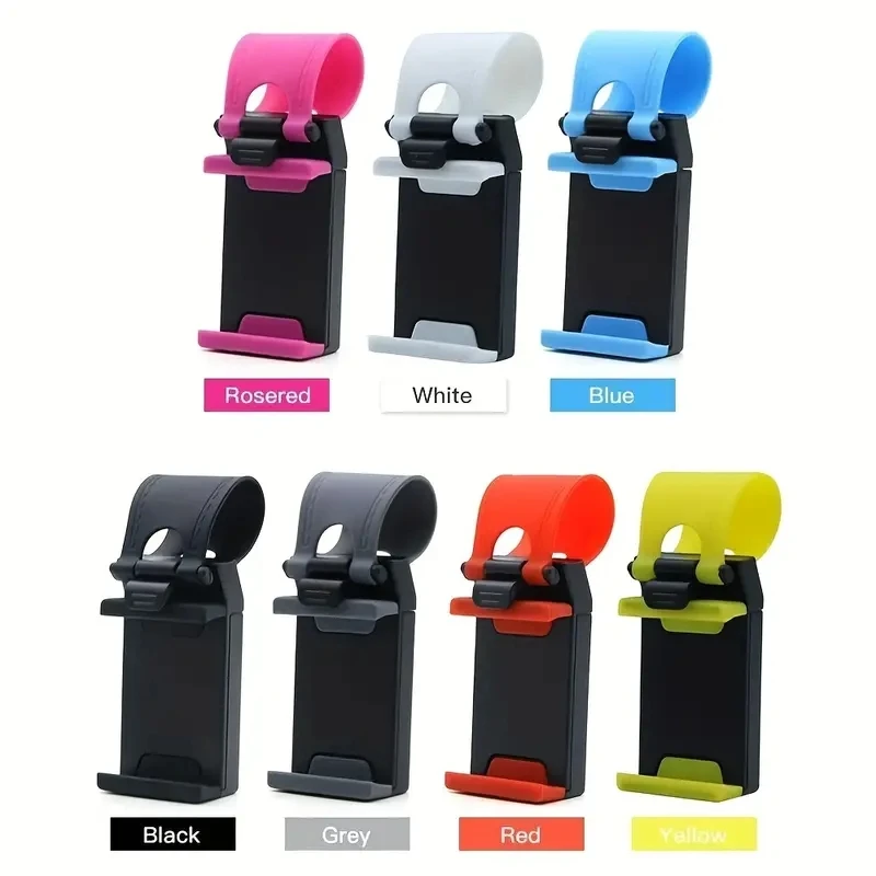 Soporte Universal para teléfono para volante de coche, soporte con gancho para navegación, soporte para teléfono móvil en coche para iPhone, Xiaomi y Samsung
