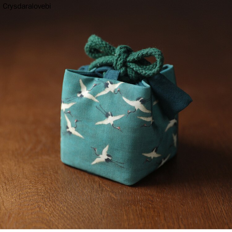 Ancient Painting Teaware Storage Bag Outdoor Travel Tea Set Tea Cozies Silk Teapot Teacup Cloth Bag Nuts Package