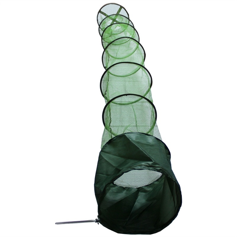 Filet de pêche en maille d'extérieur pliable, panier de pêche à séchage rapide, plus grande taille, piège à poissons collé, Cage avec poignée de Position