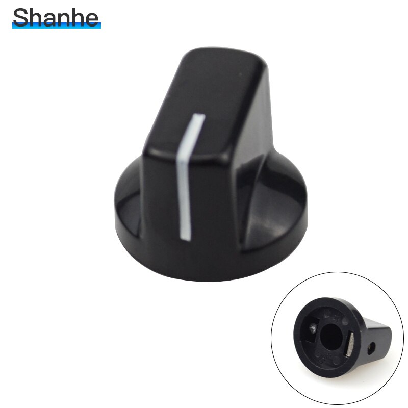 Manopola potenziometro albero diametro 6mm per pentole: nero