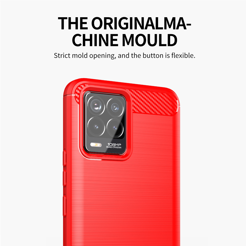 For Realme 8 Pro Case Fiber Carbon Shockproof Soft Silicone Bumper Cover for Realme 8 For Realme 7 Realme 7 Pro Realme C21 C17