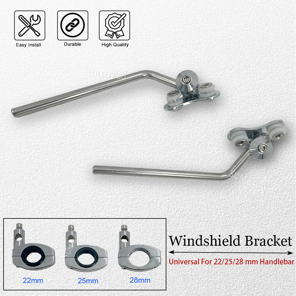 Motorcycle universal Metal windshield bracket Adjustable With 22MM 25MM 28MM Support Holder Standard Handleba