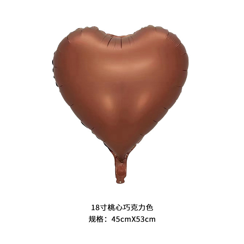 Brown Beige Cream Heart Balloons Number Balloon 1 2 3 4 5 Digital Foil Balloon Birthday Party Decoration Helium Air Globo: RUBY
