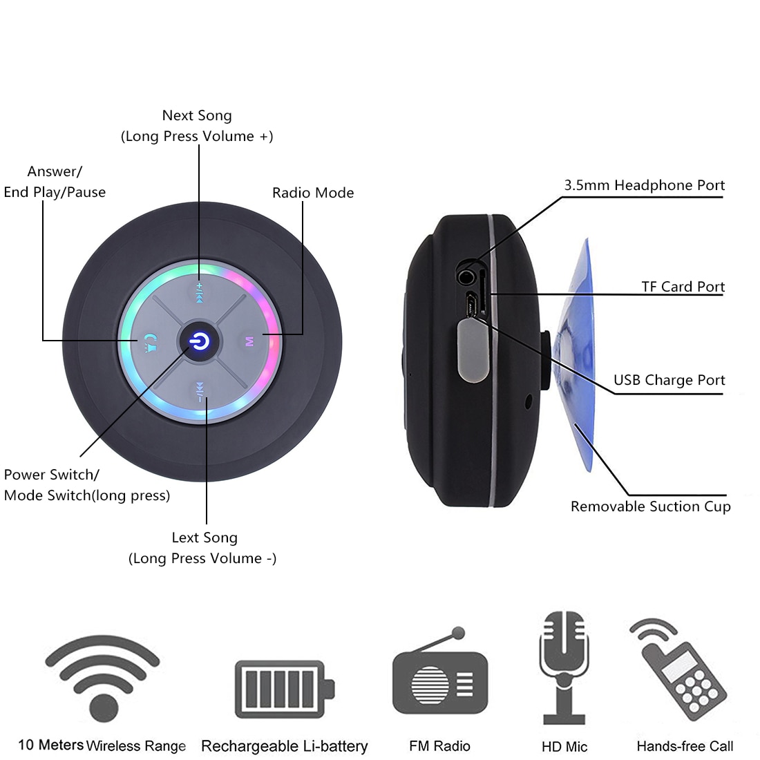 Mini Bluetooth Lautsprecher Auto Subwoofer Schlech – Grandado